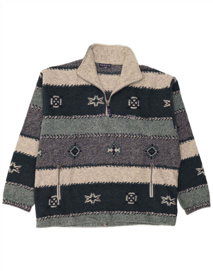 Męski sweter zapinany na zamek Gigi 2XL, wielokolorowy Fair Isle