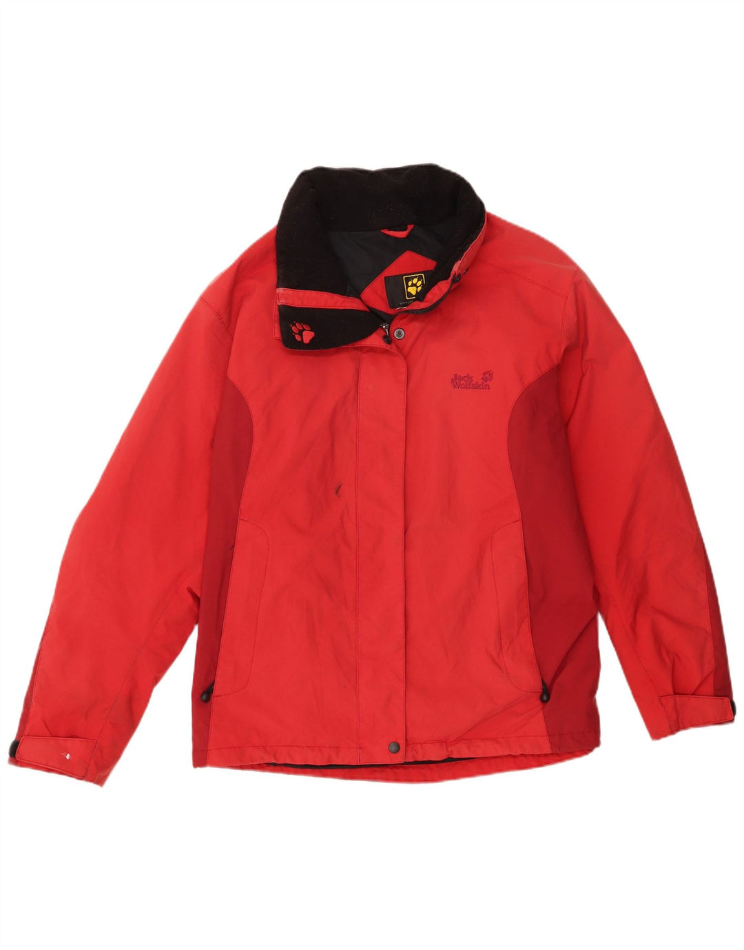 Damska kurtka przeciwdeszczowa Jack Wolfskin UK 14, duża, czerwona, poliamidowa