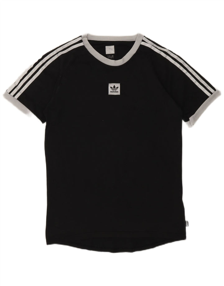ADIDAS Mens Graphic T-Shirt Top Small Black Cotton