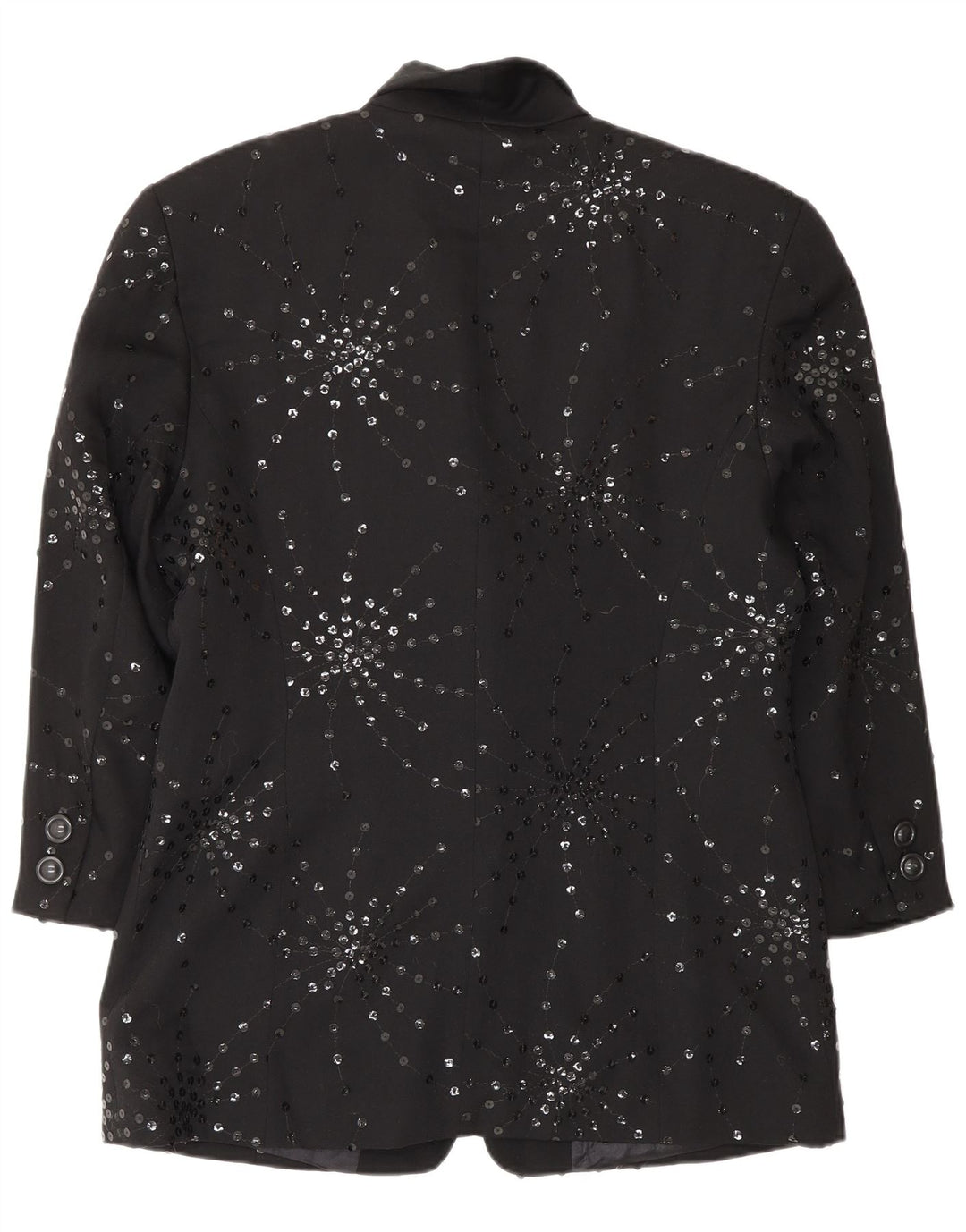 Damska marynarka MONDI zapinana na 1 guzik EU 40 Średnia czarna wełna w kwiaty