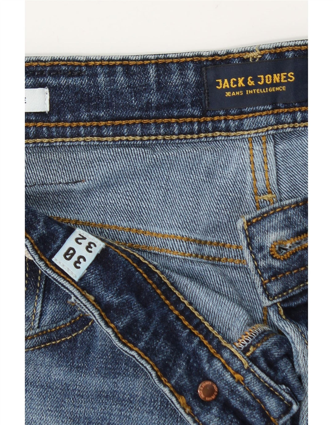 Męskie jeansy Jack & Jones Mike Slim W30 L32 Niebieskie bawełniane