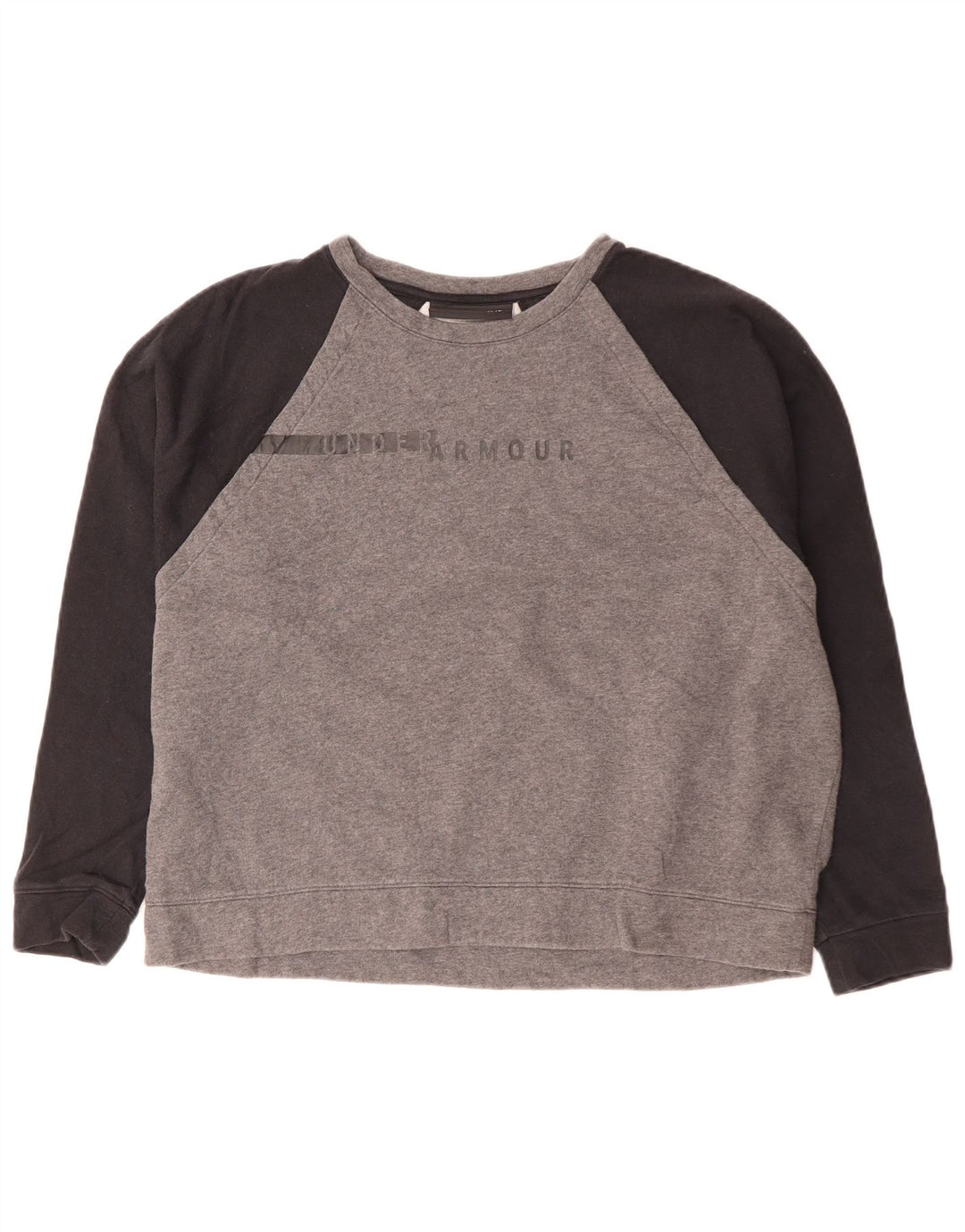 Damski sweter oversize UNDER ARMOUR UK 18 XL, szary, z blokami kolorów