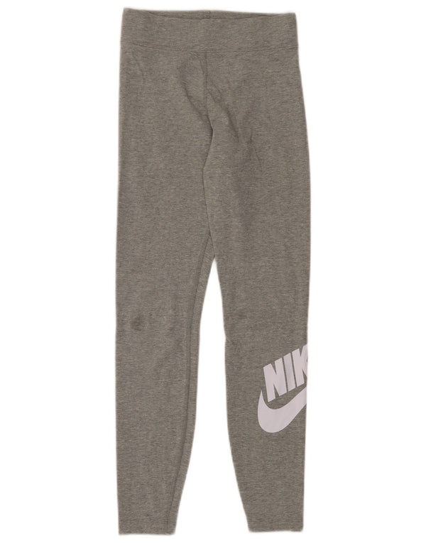 Damskie legginsy NIKE Graphic UK 10 małe, szare, bawełniane