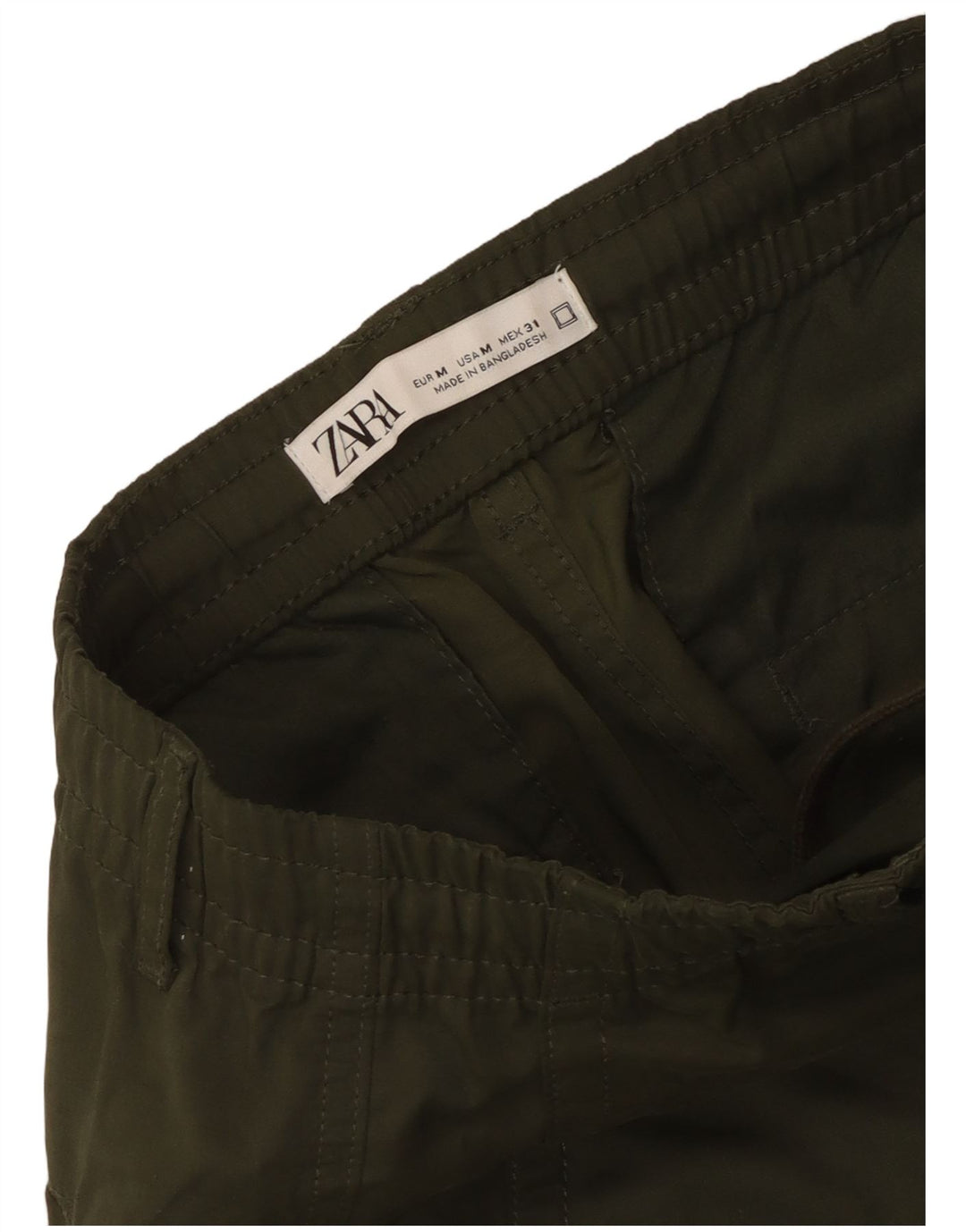 Spodnie damskie Zara Crop Joggers Cargo, średnie W31 L25 Khaki