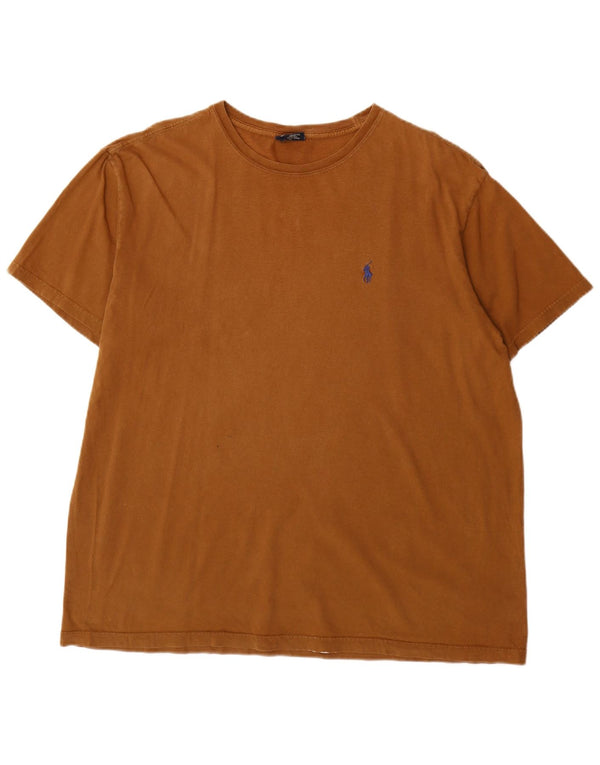 Koszulka męska Polo Ralph Lauren Top duża, beżowa, bawełniana