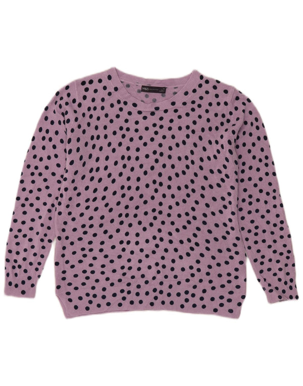 Damski sweter Marks & Spencer z dekoltem w łódkę, UK 12, średni fiolet