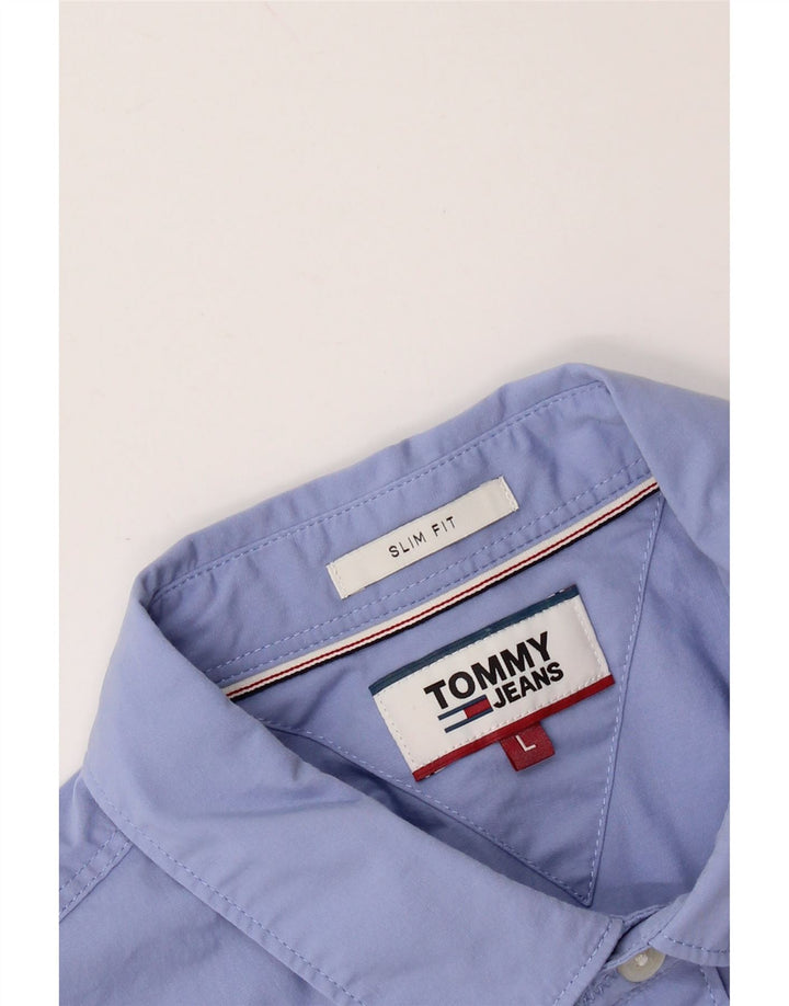 Koszula męska slim fit TOMMY HILFIGER, duża, niebieska