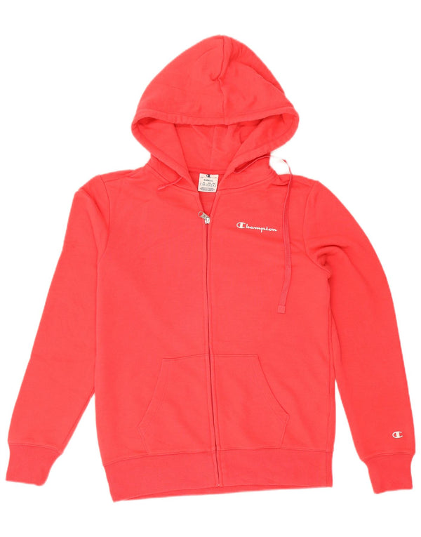 Sweter damski Champion, oversize, zapinany na zamek, UK 10, mały, różowy, bawełniany