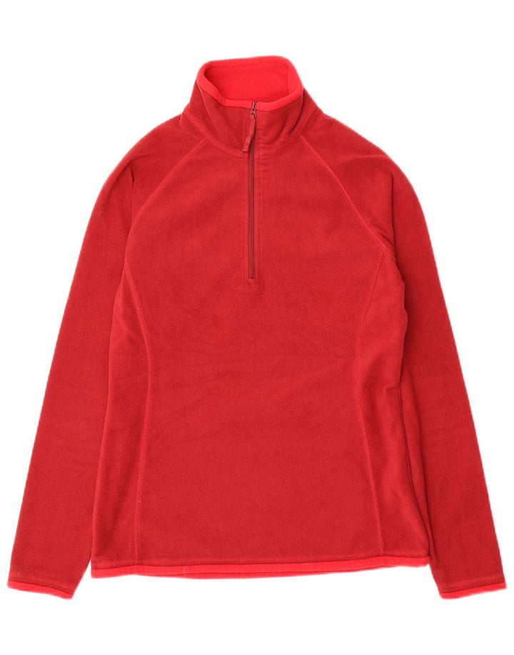 Damski sweter polarowy Mountain Warehouse z zamkiem błyskawicznym, UK 8, mały, czerwony poliester