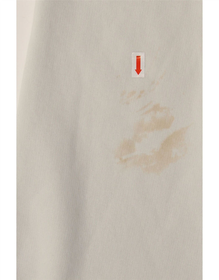 Męski sweter z kapturem i grafiką ALPHA INDUSTRIES, duży, biały, bawełniany