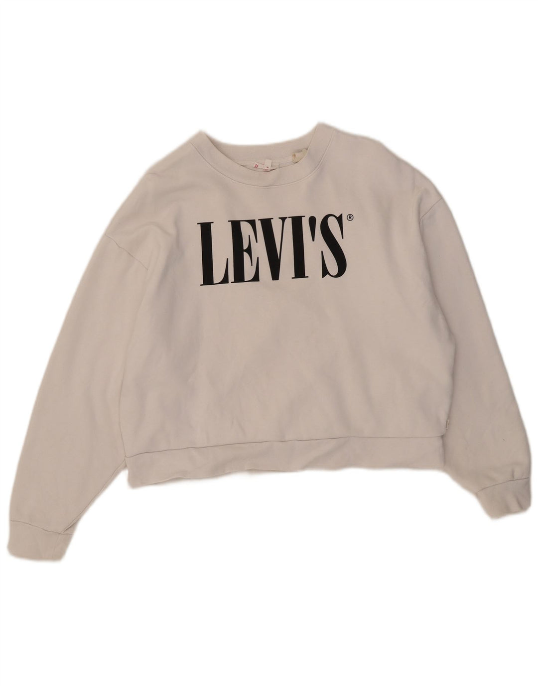 Damska bluza Levi's Crop Graphic Oversize UK 10 Small White