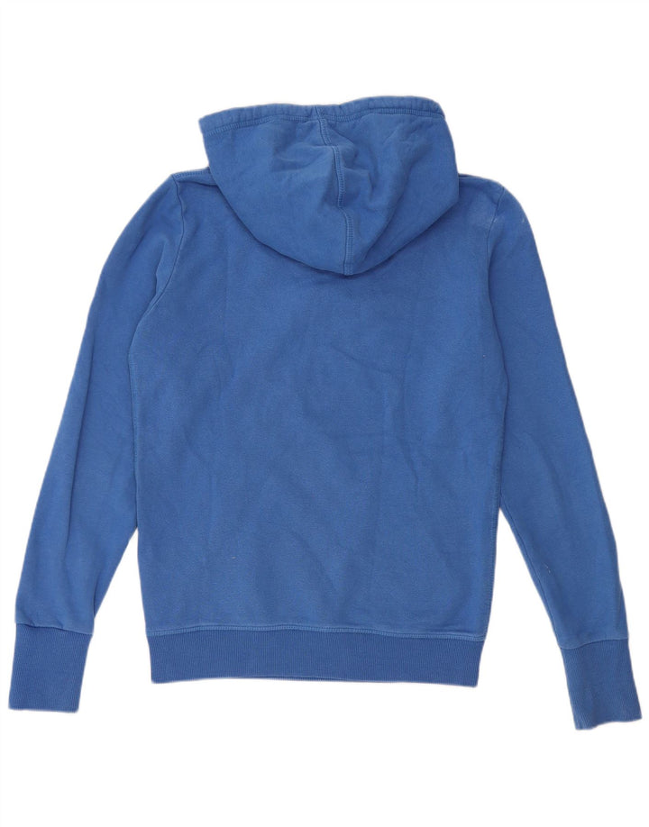 Męski sweter z kapturem Superdry z grafiką, średnioniebieski, bawełniany