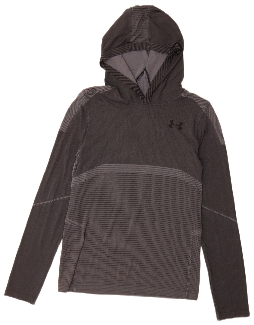Chłopięcy top z grafiką Under Armour z długim rękawem, 11-12 lat, duże, szare paski