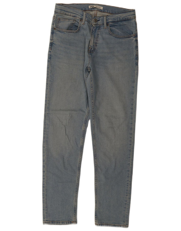 Męskie proste dżinsy Zara EU 40 Medium W31 L31 Niebieskie bawełniane