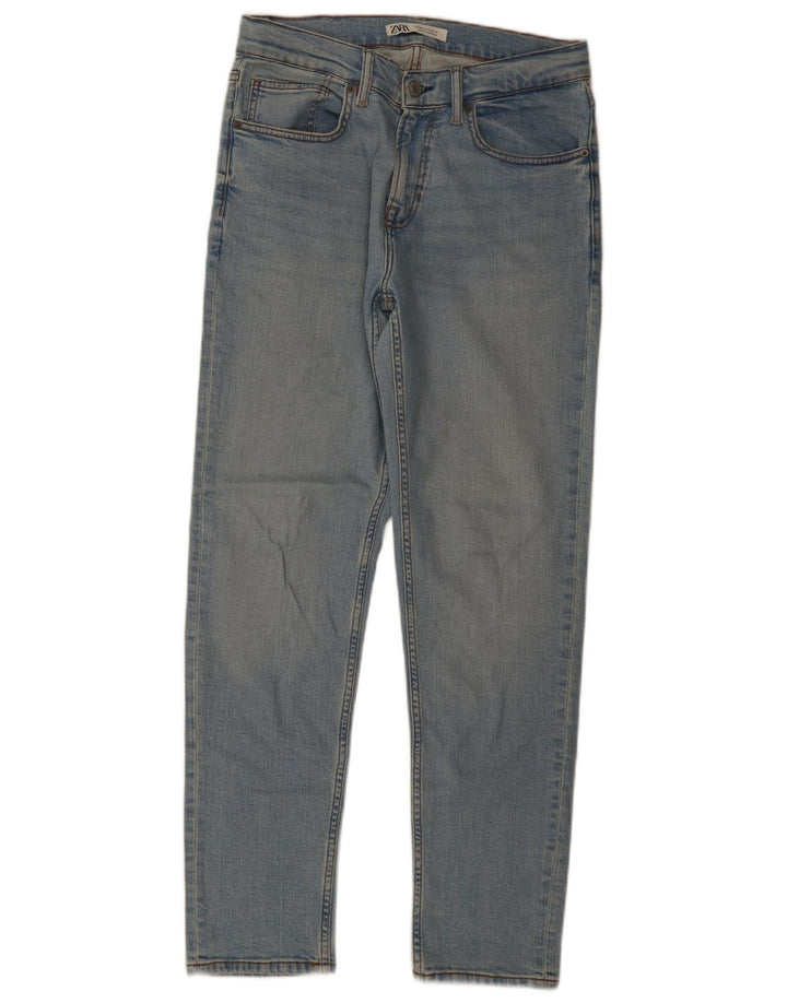 Męskie proste dżinsy Zara EU 40 Medium W31 L31 Niebieskie bawełniane