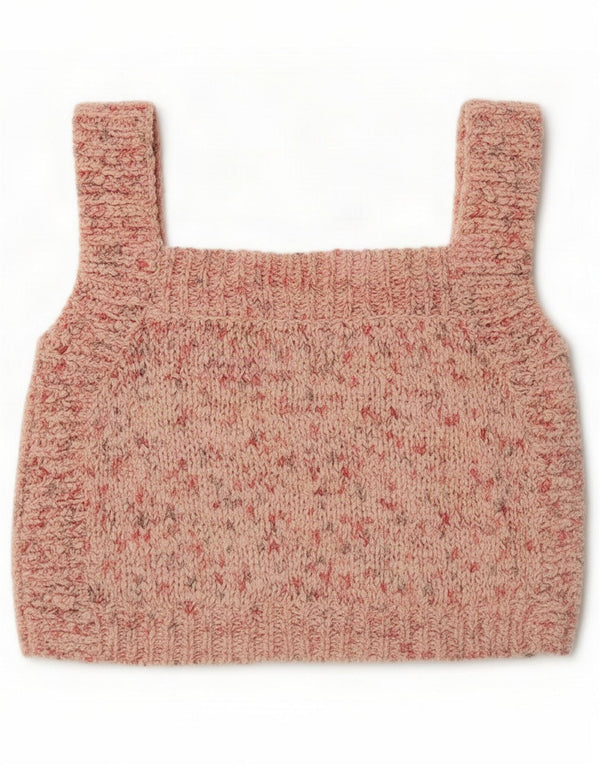 Krótki damski top na ramiączkach Zara UK 12 Medium Pink Flecked