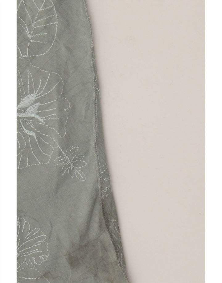 Damski top tunikowy BCBGMAXAZRIA UK 14, duży, zielony, w kwiaty, poliester