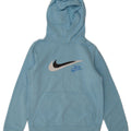 Chłopięcy sweter z kapturem Nike z grafiką 10-11 lat, średni niebieski, bawełniany