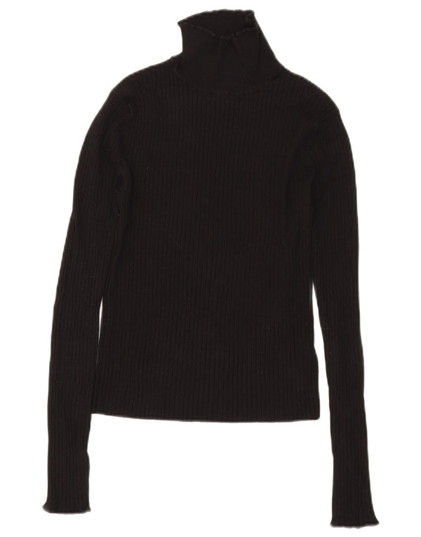 Damski sweter z golfem Zara UK 12 Średnia czarna wiskoza