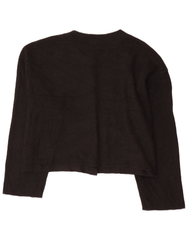 Sweter damski Zara Crop Cardigan UK 18 XL, czarny poliester