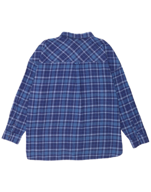 Damska koszula wierzchnia Fat Face Flanelowa koszula UK 20 2XL Niebieska bawełniana kratka