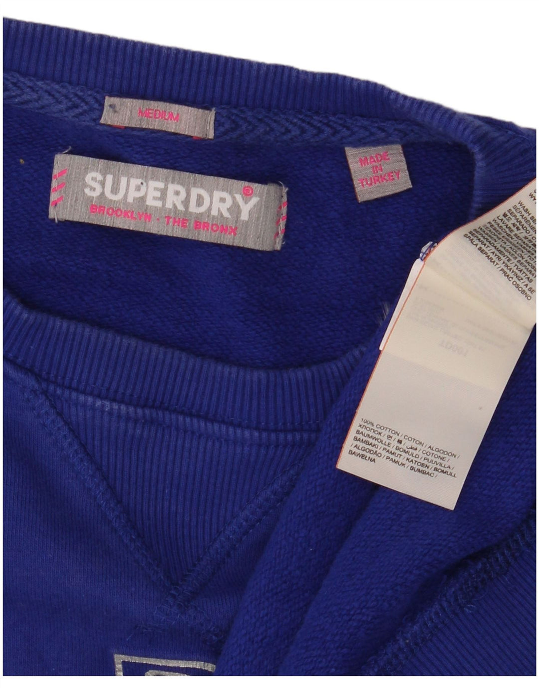 Damski sweter oversize Superdry Graphic UK 14, średni niebieski