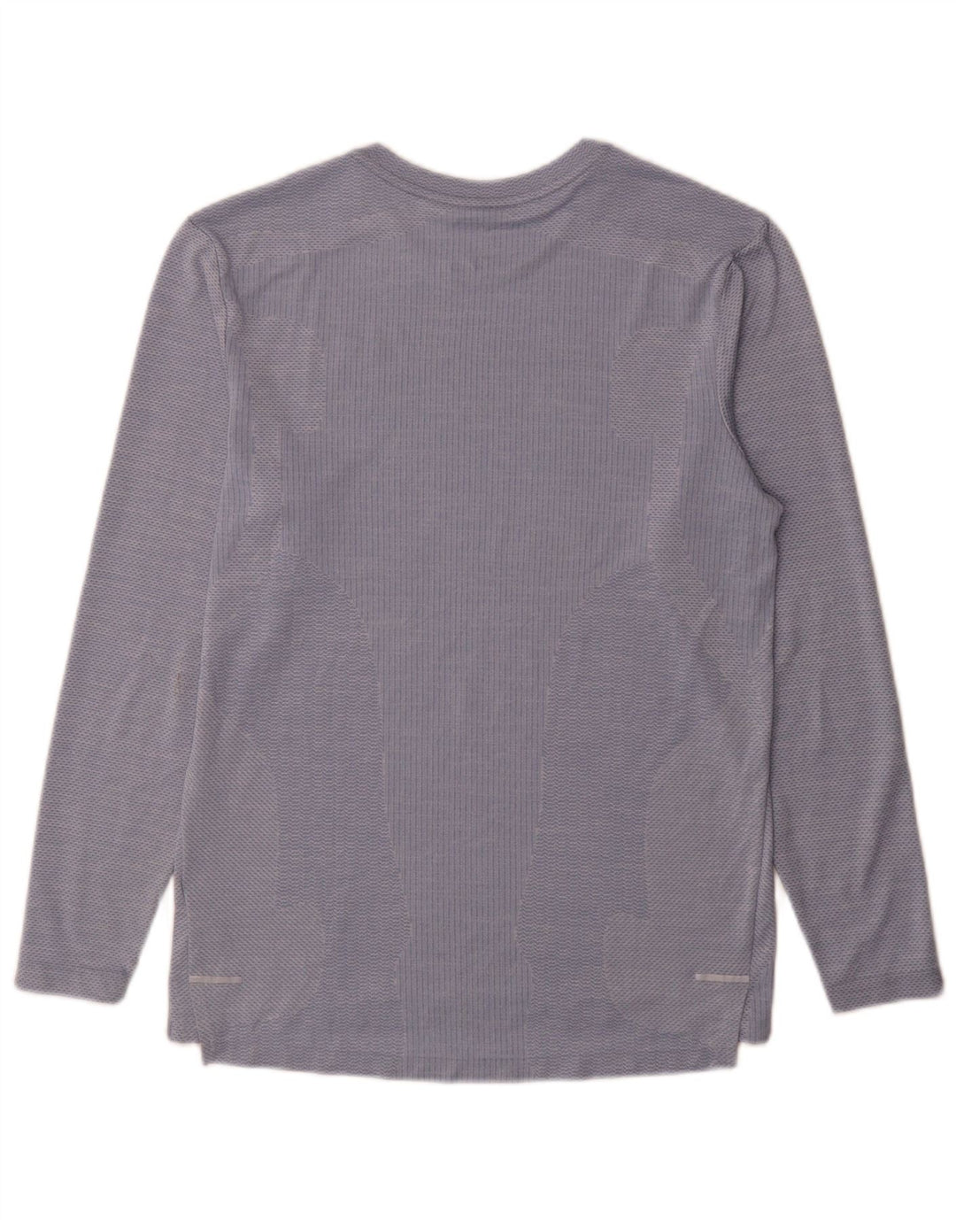 Męska koszulka Nike Dri Fit z długim rękawem i małym niebieskim poliestrem w prążki