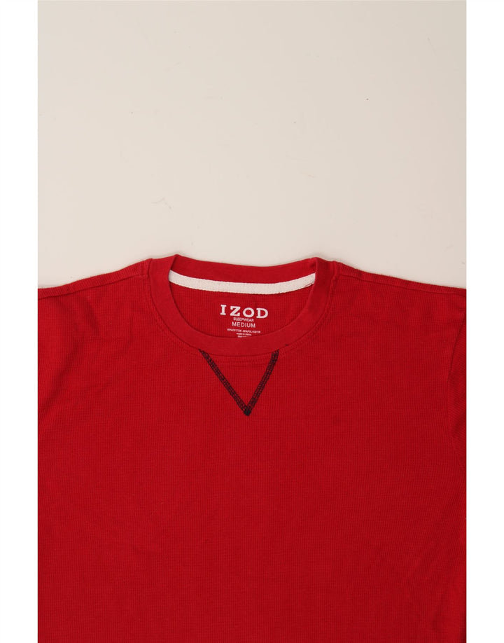 IZOD Mens T-Shirt Top Medium Red Cotton Vintage Izod and Second-Hand Izod from Messina Hembry 