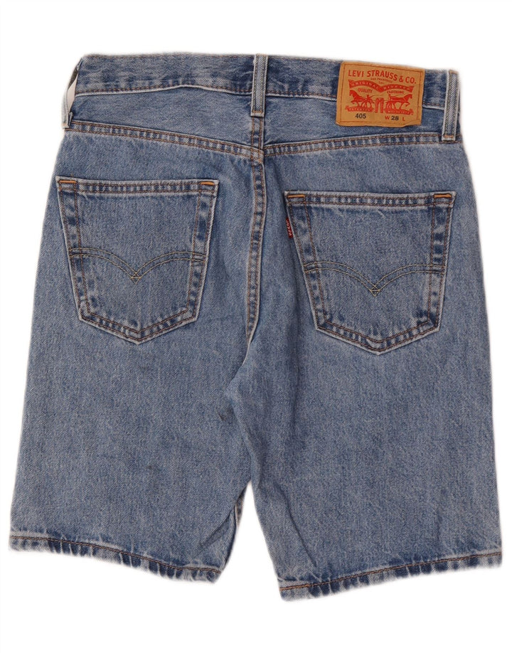 Męskie spodenki jeansowe Levi's 405 o standardowym kroju W28 Małe, niebieskie, bawełniane