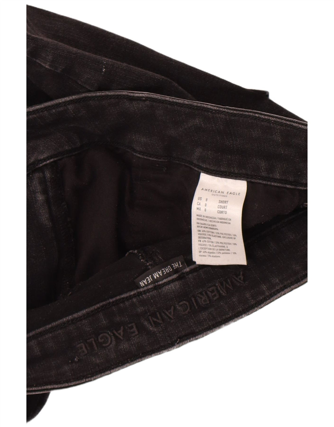 Damskie jeansy skinny American Eagle US 8 Medium W30 L26 Czarna bawełna