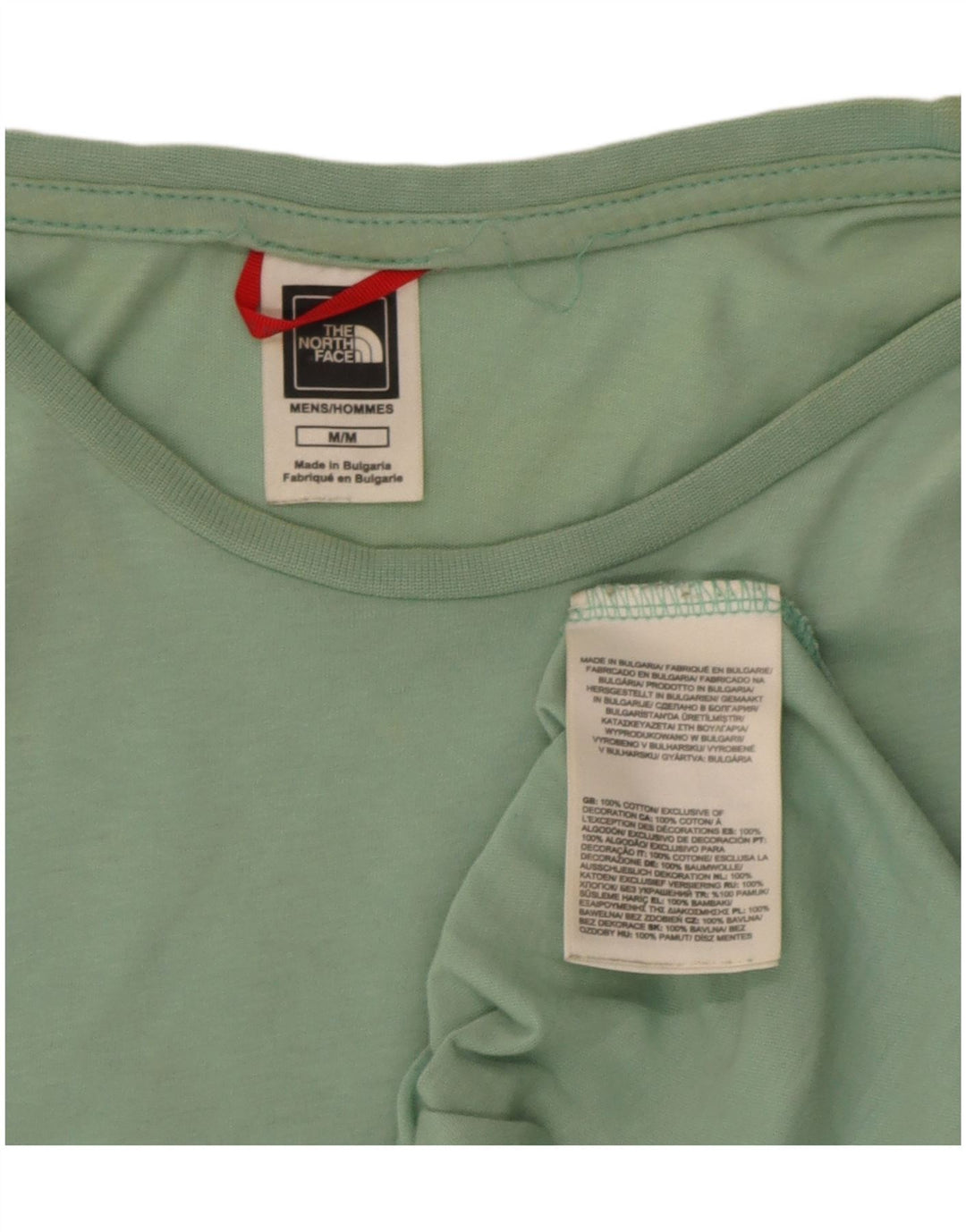 T-shirt męski The North Face, bawełniany, średni zielony