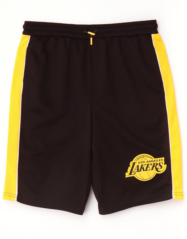Chłopięce spodenki sportowe NBA Lakers 12-13 lat, czarne, sportowe, poliestrowe z blokami kolorów