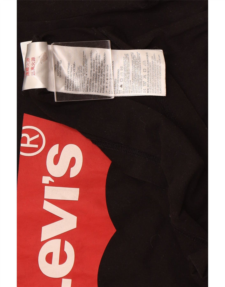LEVI'S Mens Graphic T-Shirt Top Small Black Cotton