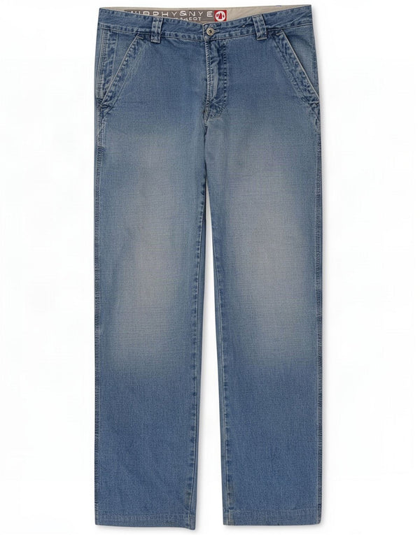 Murphy & Nye Mens Straight Jeans W36 L31 Blue Cotton