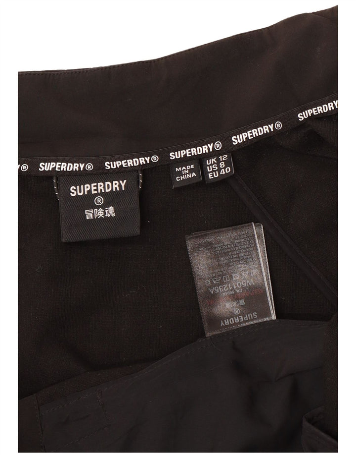 SUPERDRY Damska kurtka dresowa o luźnym kroju, UK 12, średnia czarna