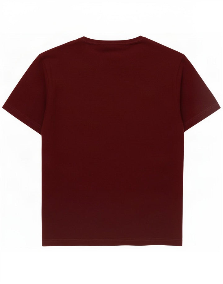 T-shirt męski Penguin, mały, bordowy, bawełniany