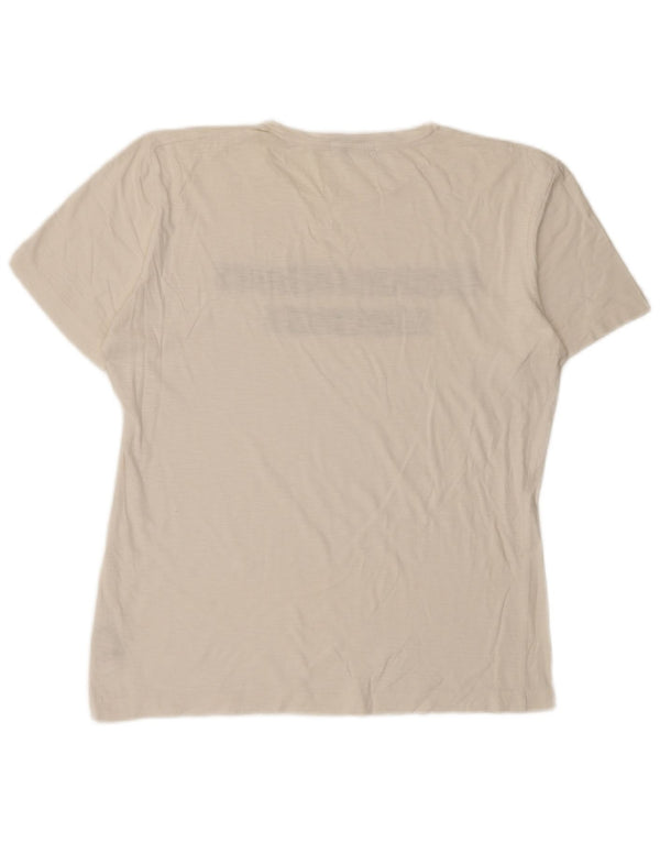 Damska koszulka graficzna Calvin Klein Jeans Top UK 18 XL, biała bawełna