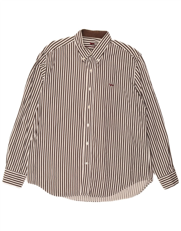 Koszula męska Harmont & Blaine 2XL w brązowe prążki