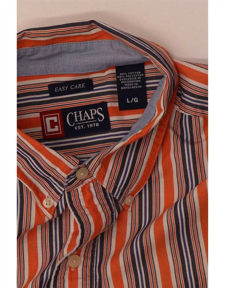 Koszula męska Chaps Easy Fit, duża, bawełniana w pomarańczowe paski