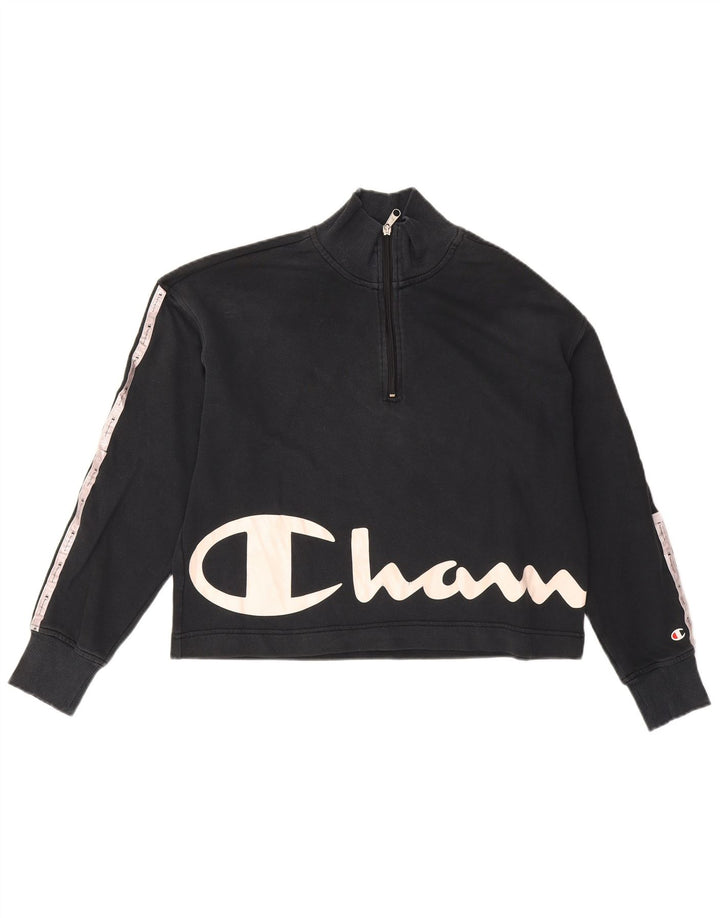 Damska bluza z kapturem Champion Oversized Graphic UK 16, duża czarna