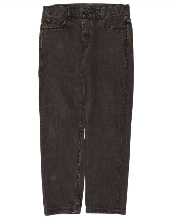 Męskie proste dżinsy Carhartt W31 L28 Szara bawełna