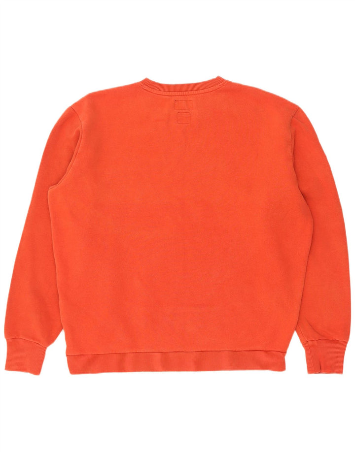 Męski sweter z grafiką Superdry, średni pomarańczowy, bawełniany
