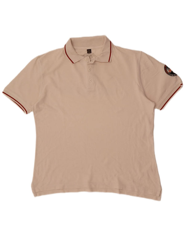 Męska koszulka polo Napapijri Graphic XL w beżowe paski