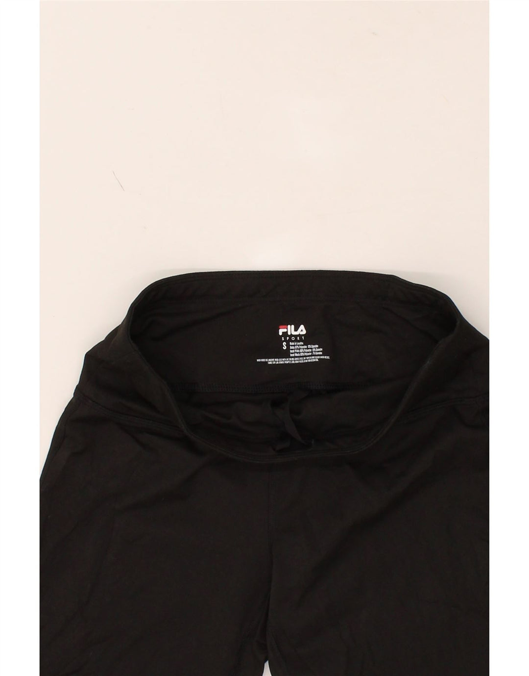 FILA Womens Leggings UK 8 Small  Black Colourblock Polyester Vintage Fila and Second-Hand Fila from Messina Hembry 