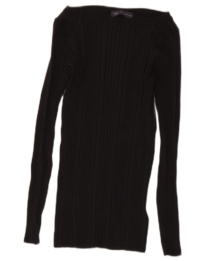 Marks & Spencer Damski top z odkrytymi ramionami UK 8 Small, czarna wiskoza
