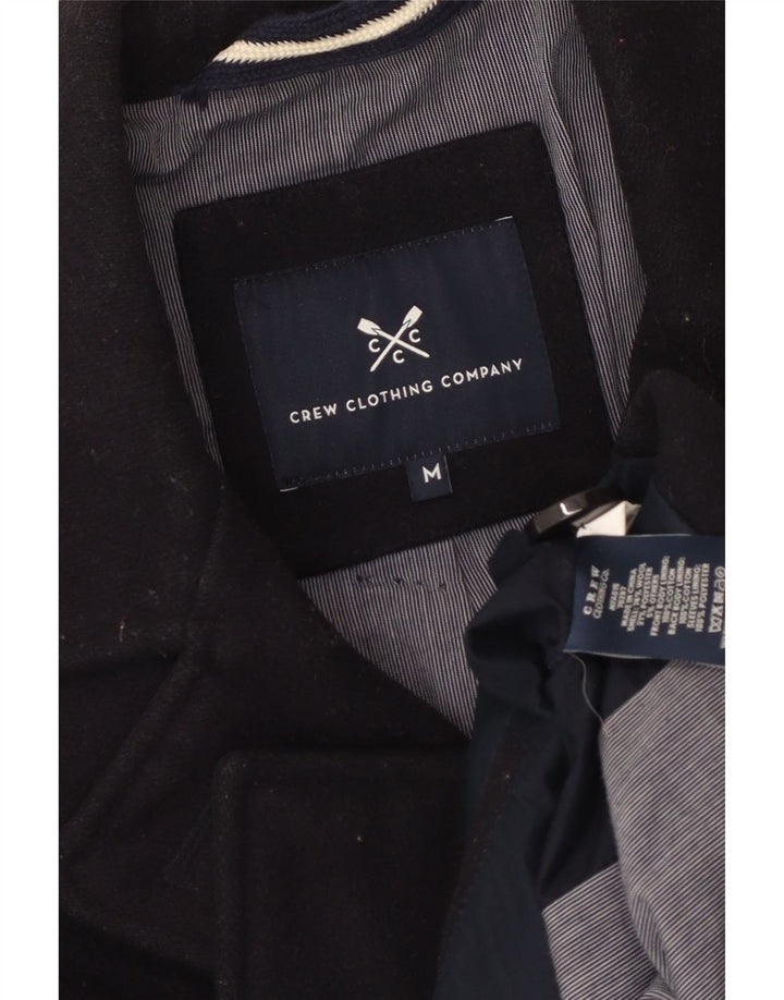 Crew Clothing Męski płaszcz grochowy UK 38 Średni granatowy wełniany