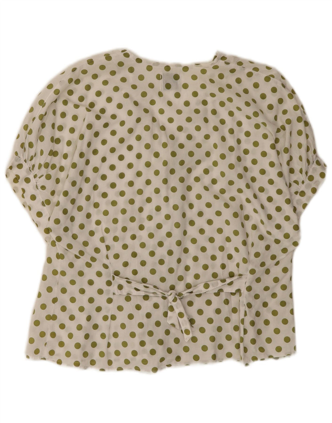 Damska bluzka z krótkim rękawem Benetton IT 44 Średniobiała w kropki