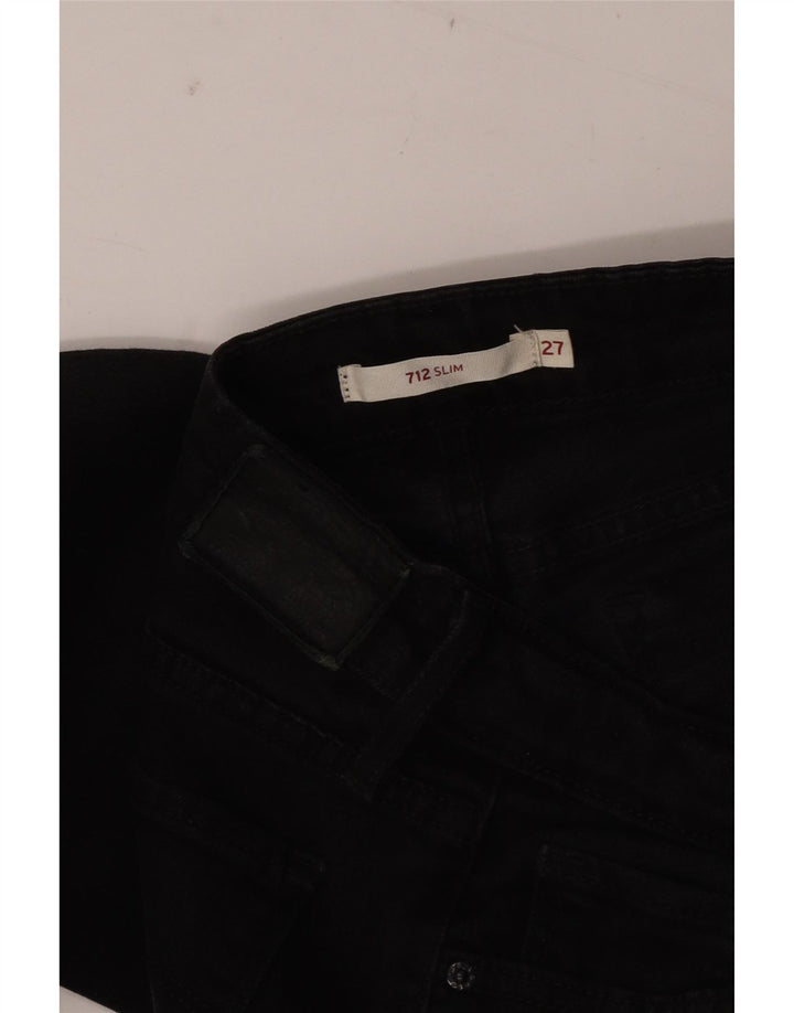 Damskie jeansy LEVI'S 712 Slim W27 L28 Czarne