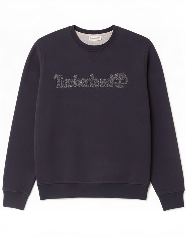 Męska bluza z grafiką Timberland, duża, granatowa, bawełniana