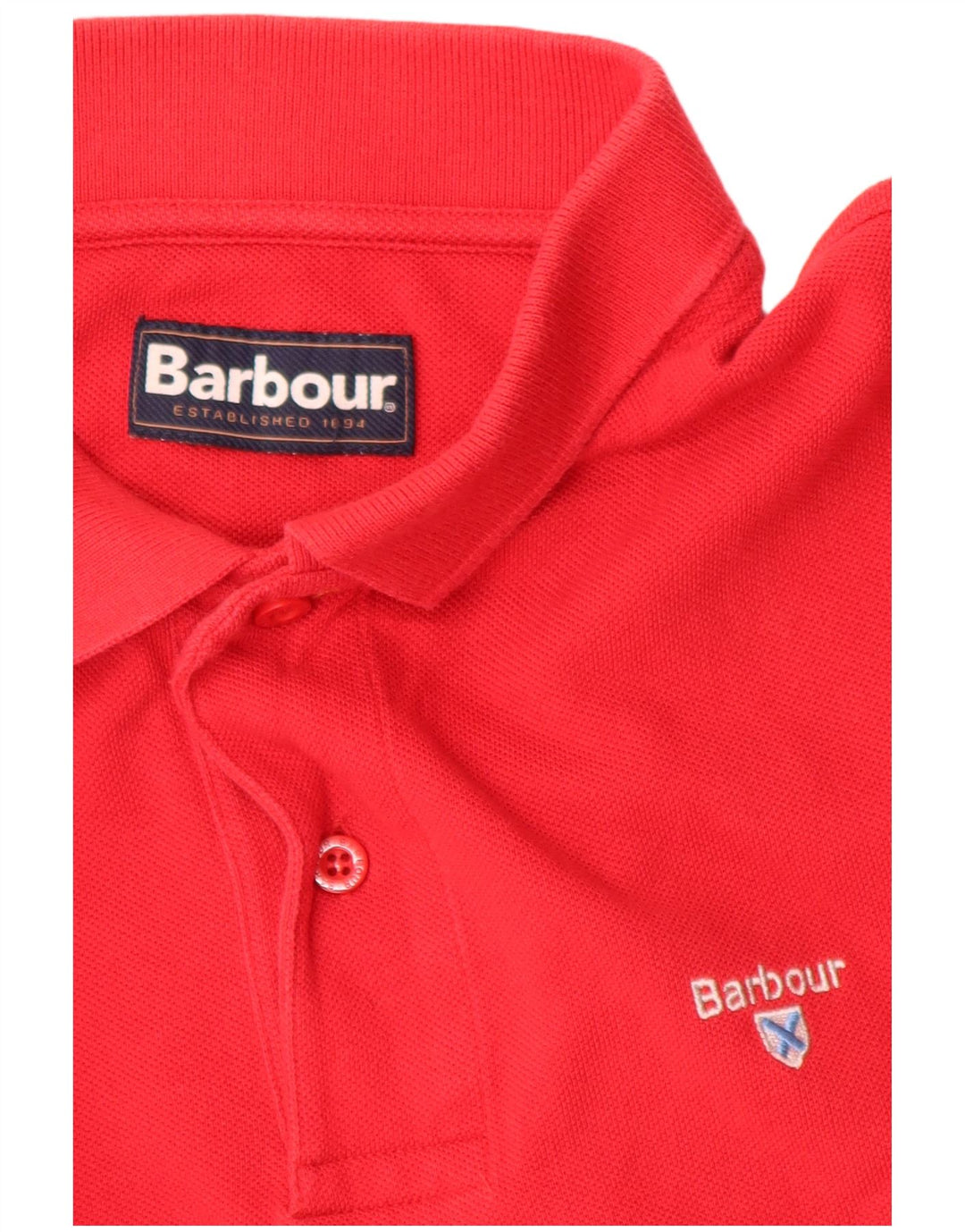 Męska koszulka polo Barbour, duża, czerwona, bawełniana